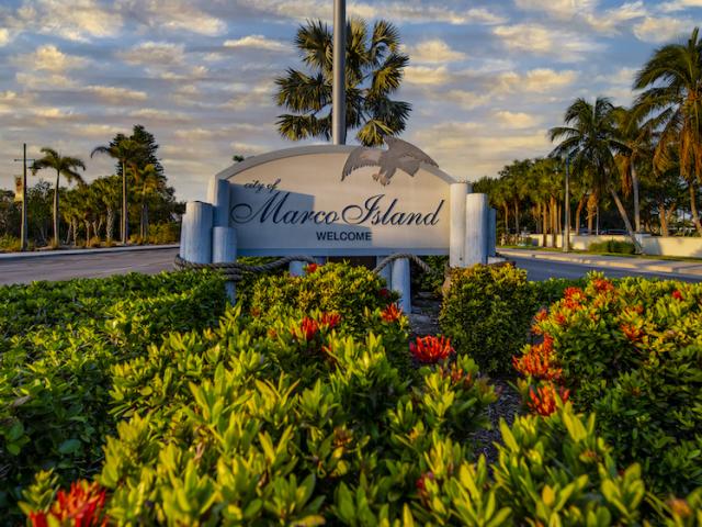 Marco island welcome sign