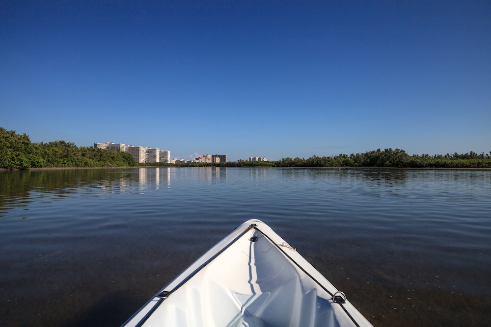 person kayaking in marco island florida